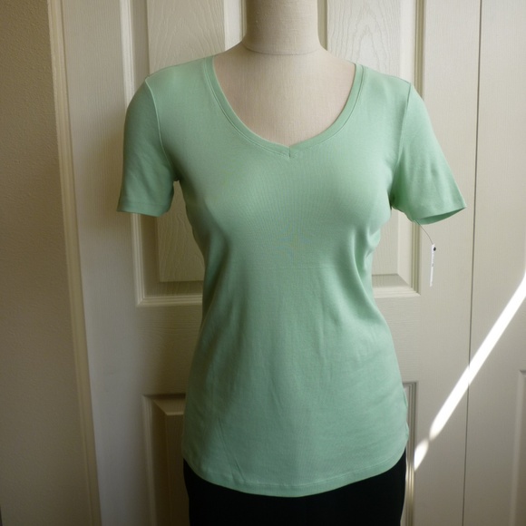 COPY - TALBOT'S 100% Pima Cotton Tee - Picture 1 of 8